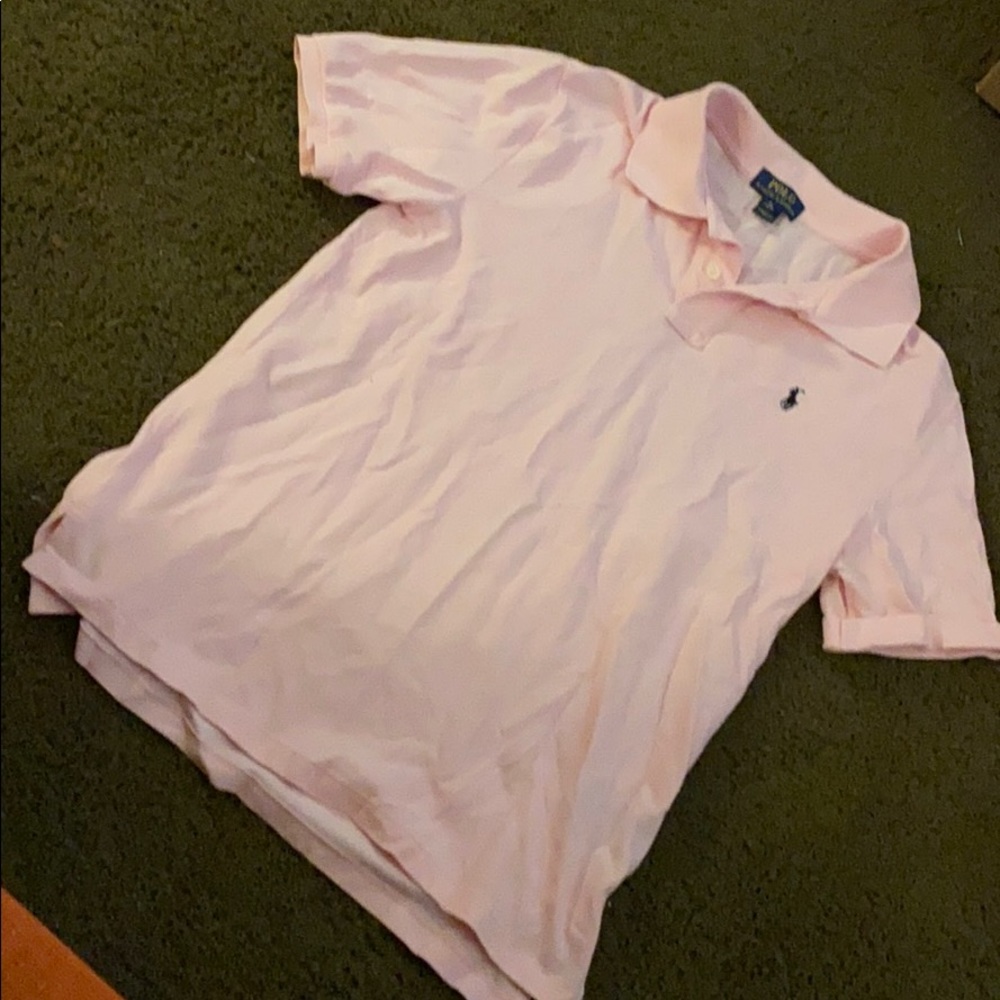 Polo collared shirt, pink, boy’s XL 18-20
